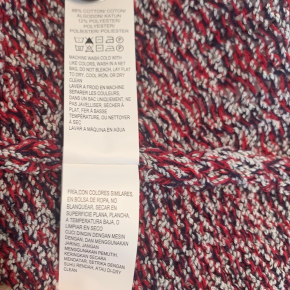 Lucky Brand Sweater Vest Red Black Gray Marled Cotton Blend Size XL NWT - Picture 8 of 10